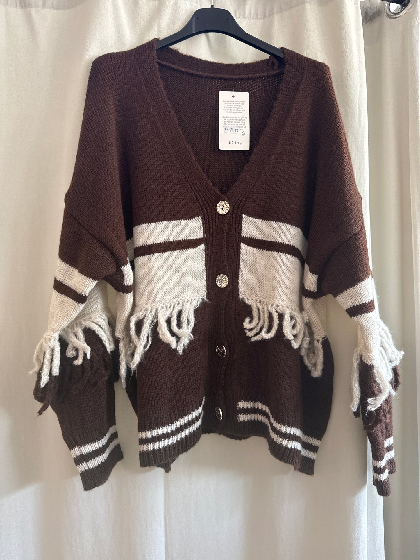 Cardigan con frange