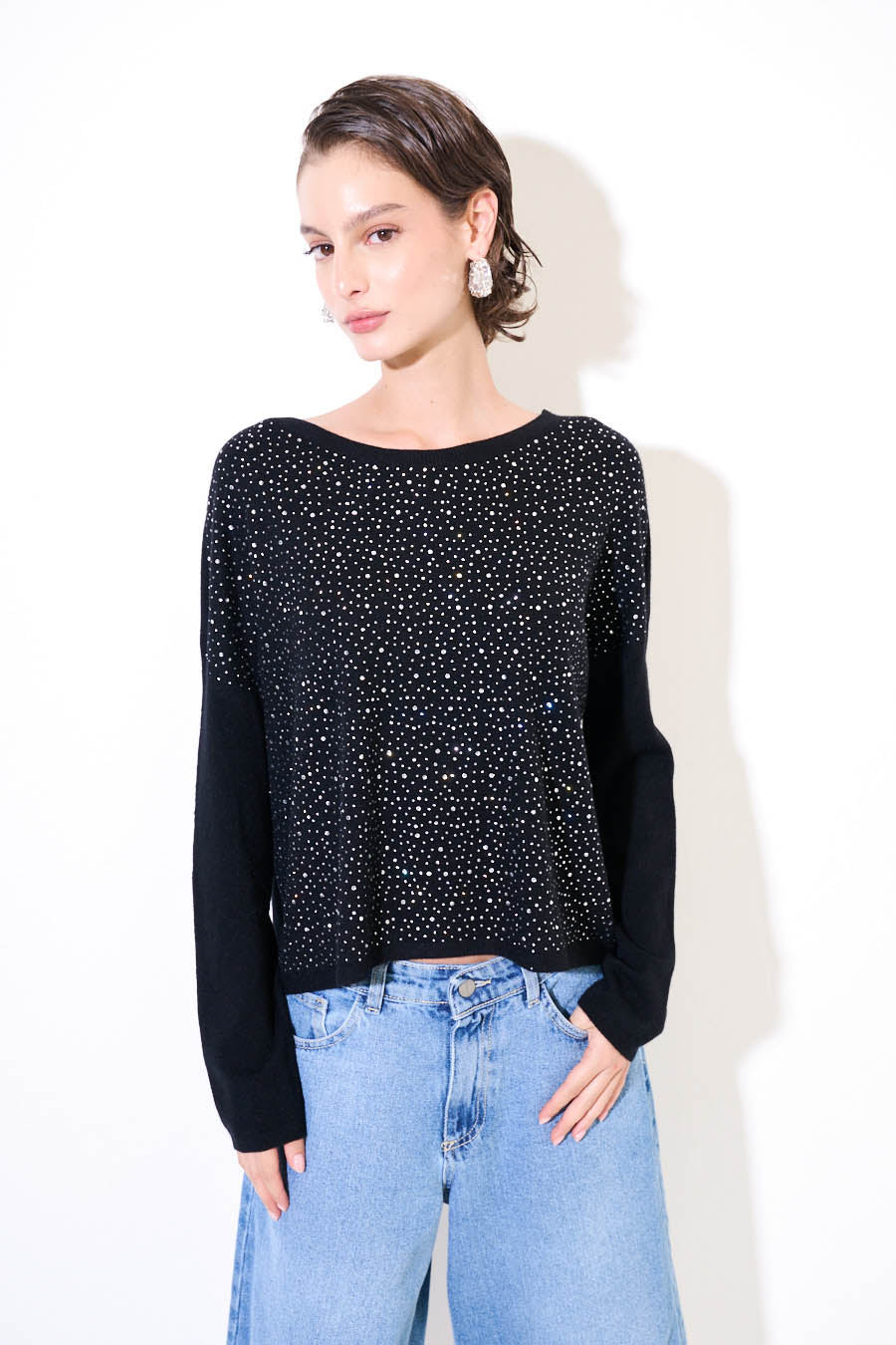 Maglia con brillantini