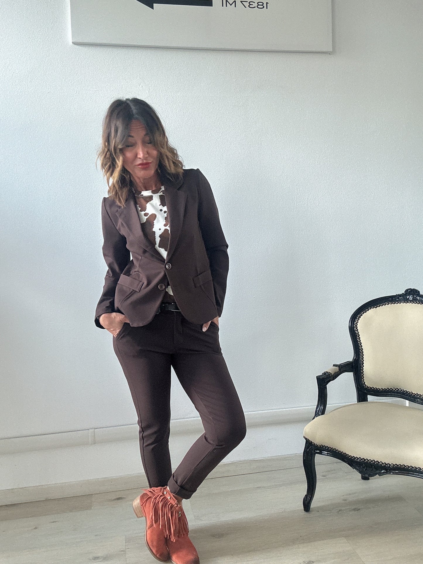 Pantalone Slim in viscosa