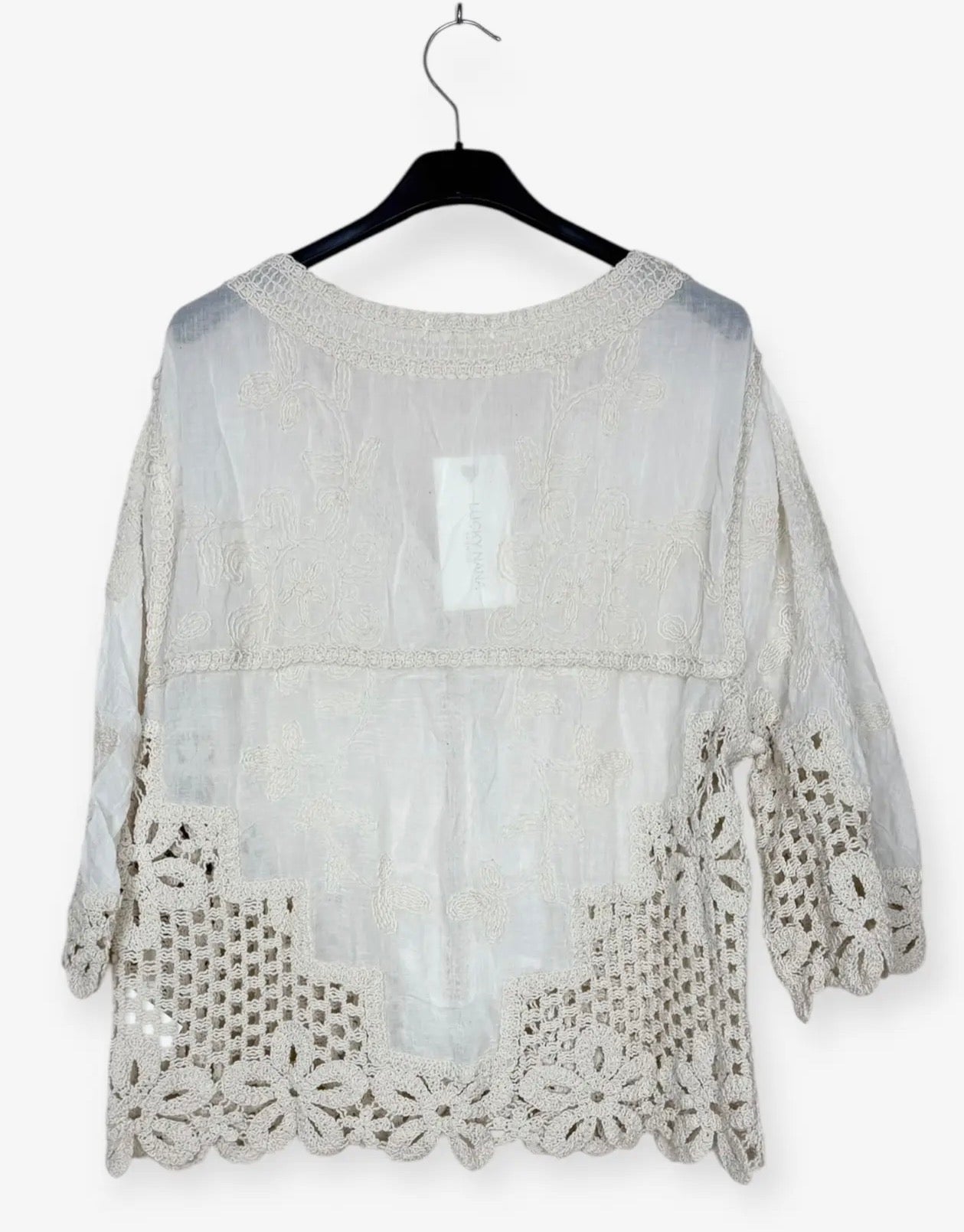 Cardigan in macramè