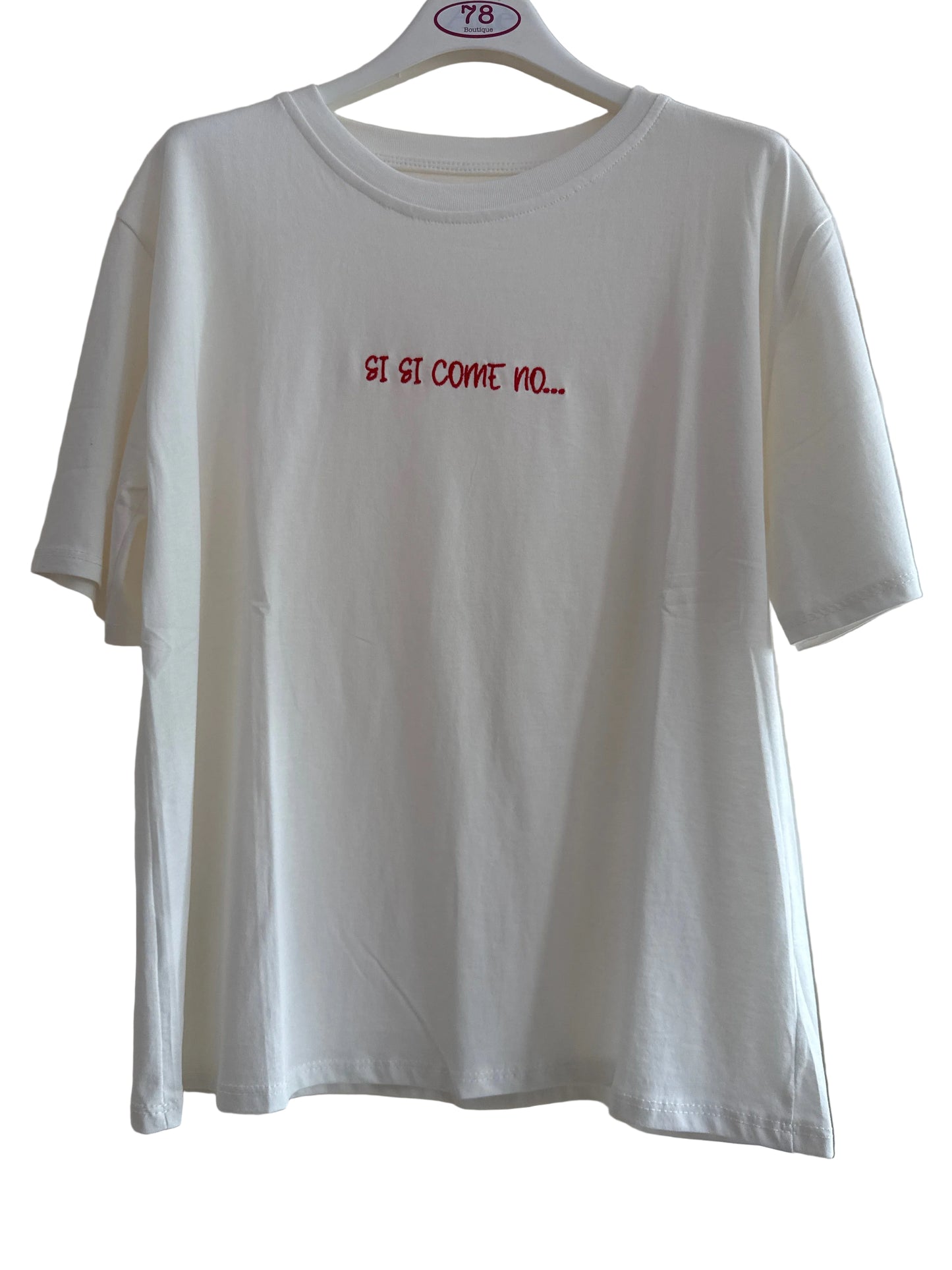 T shirt “Si si come no”