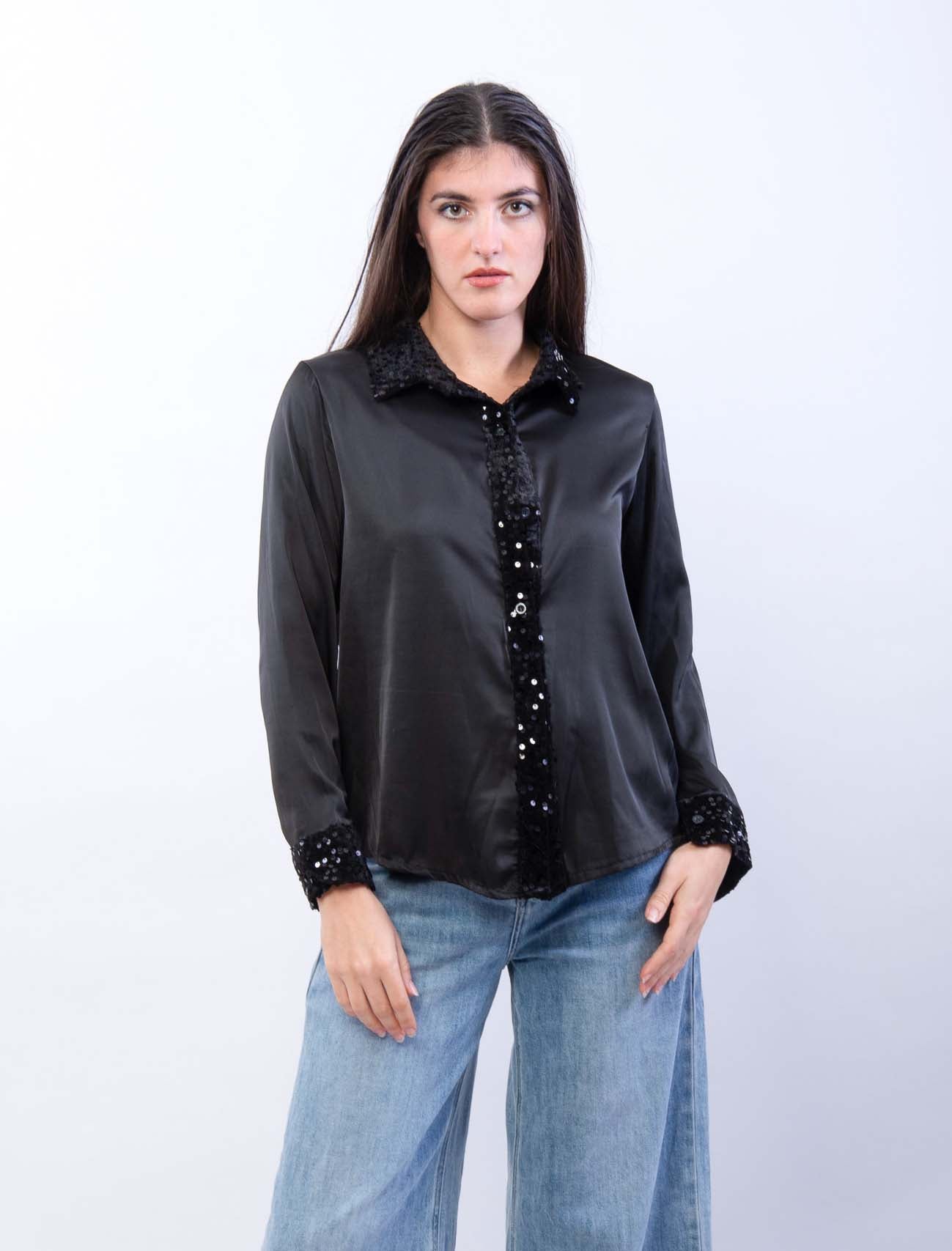 Camicia con paillettes