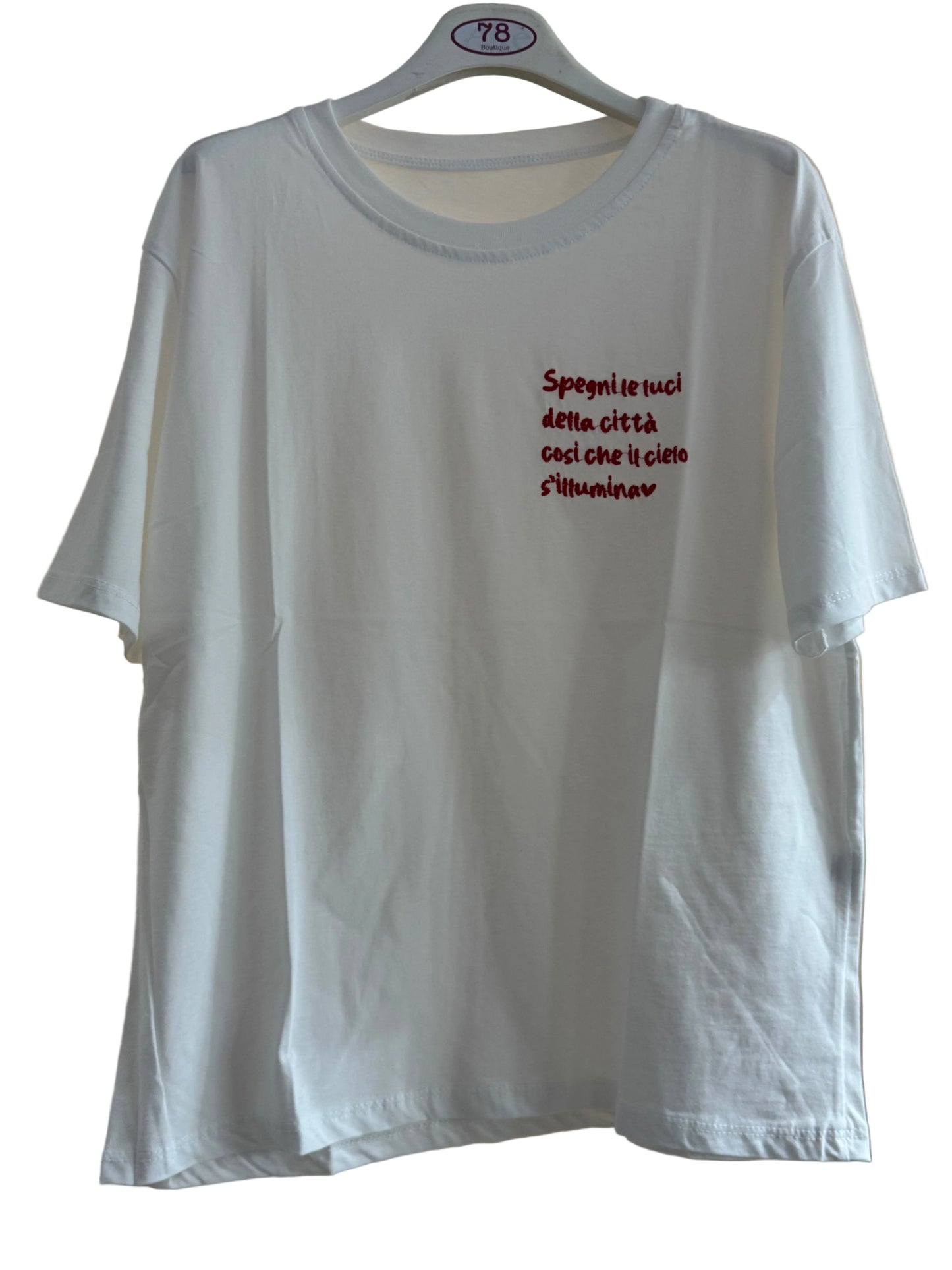 T shirt “Spegni le luci ..”