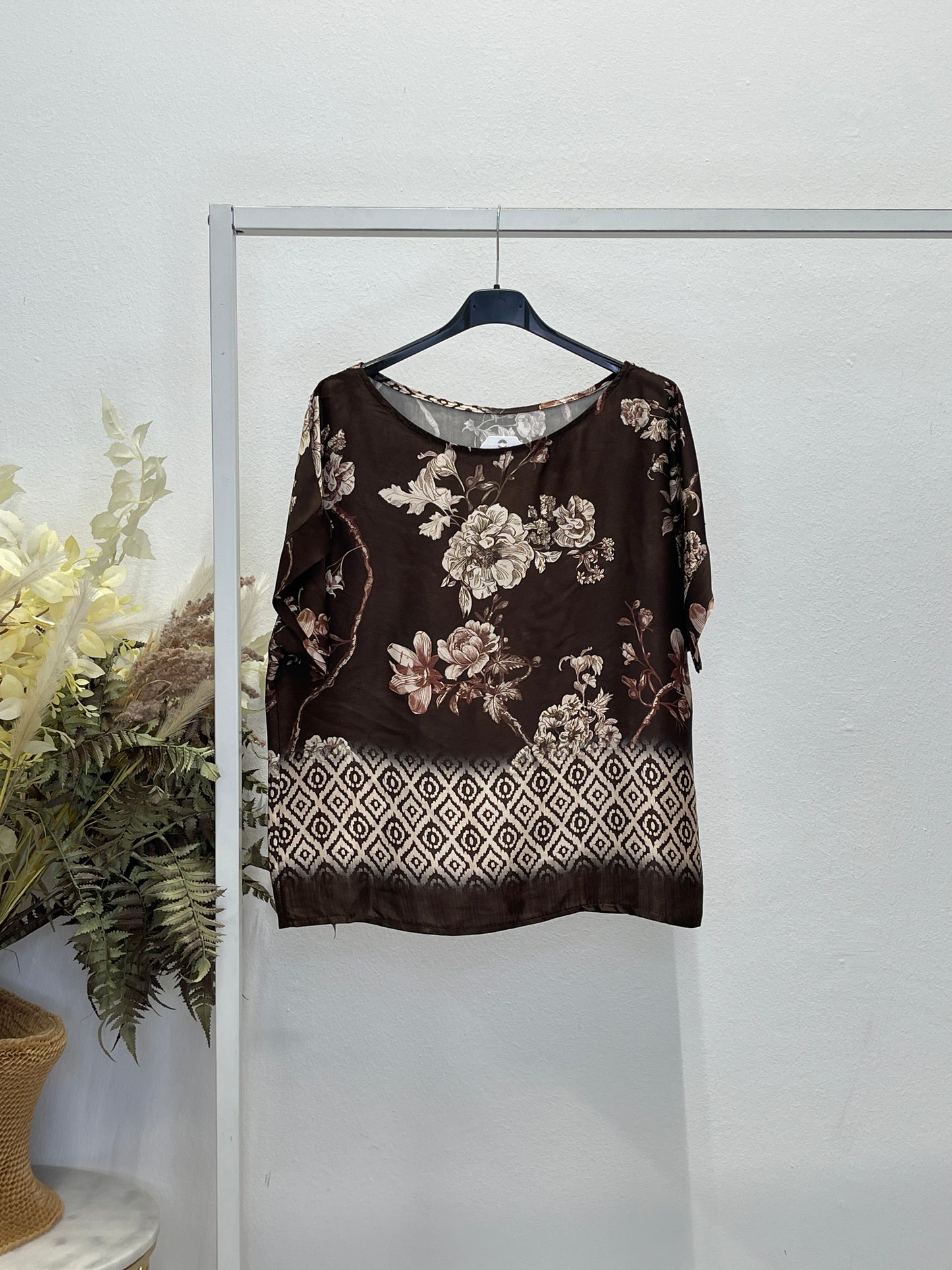 Blusa in satin di viscosa