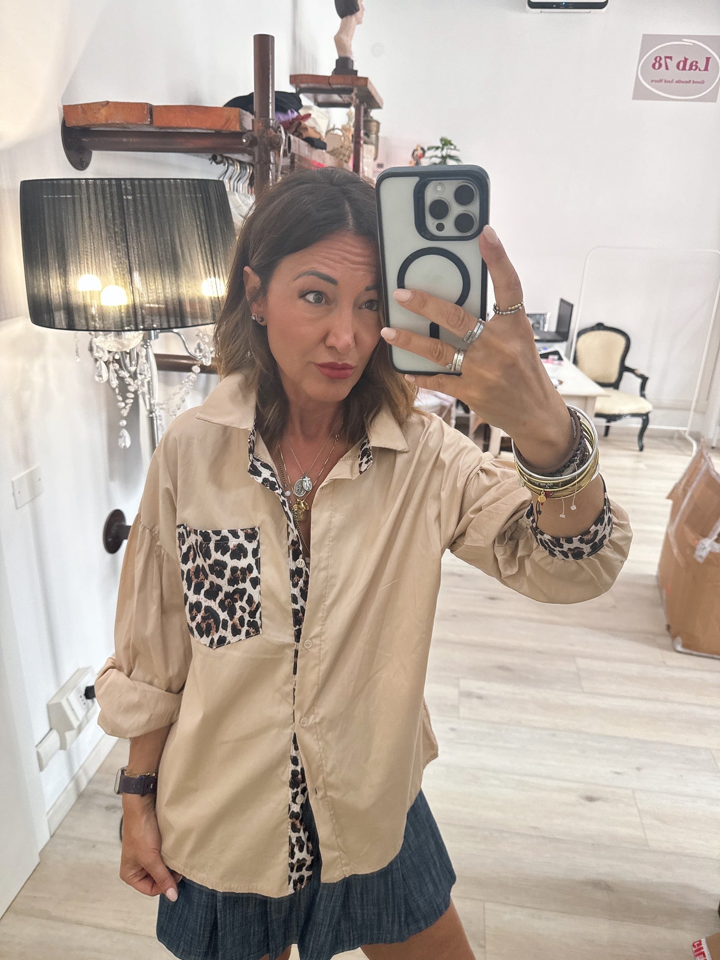 Camicia over animalier