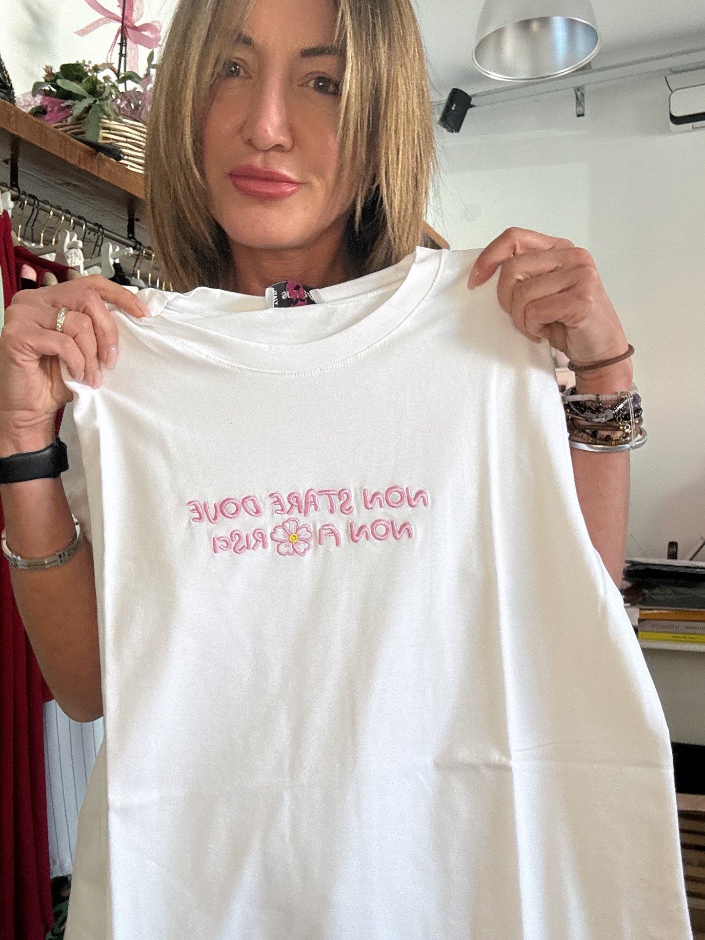 T shirt “Non stare dove non fiorisci..”