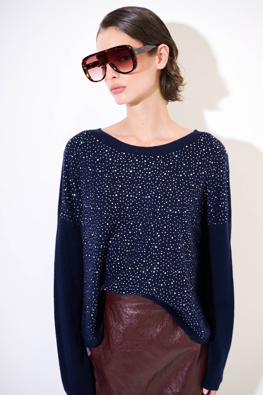 Maglia con brillantini