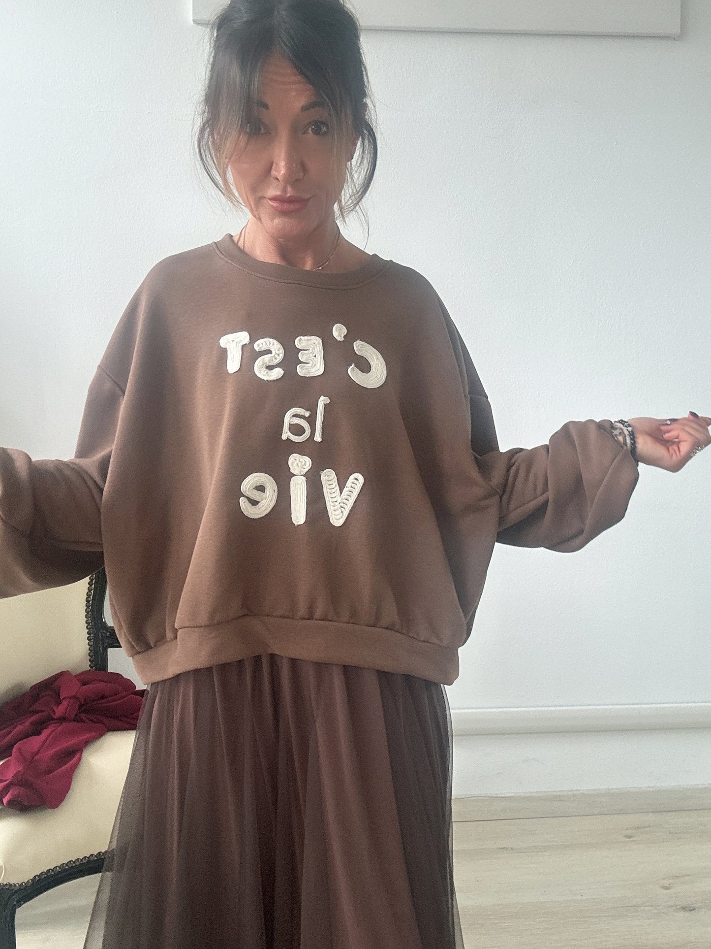 Felpa C’est la Vie