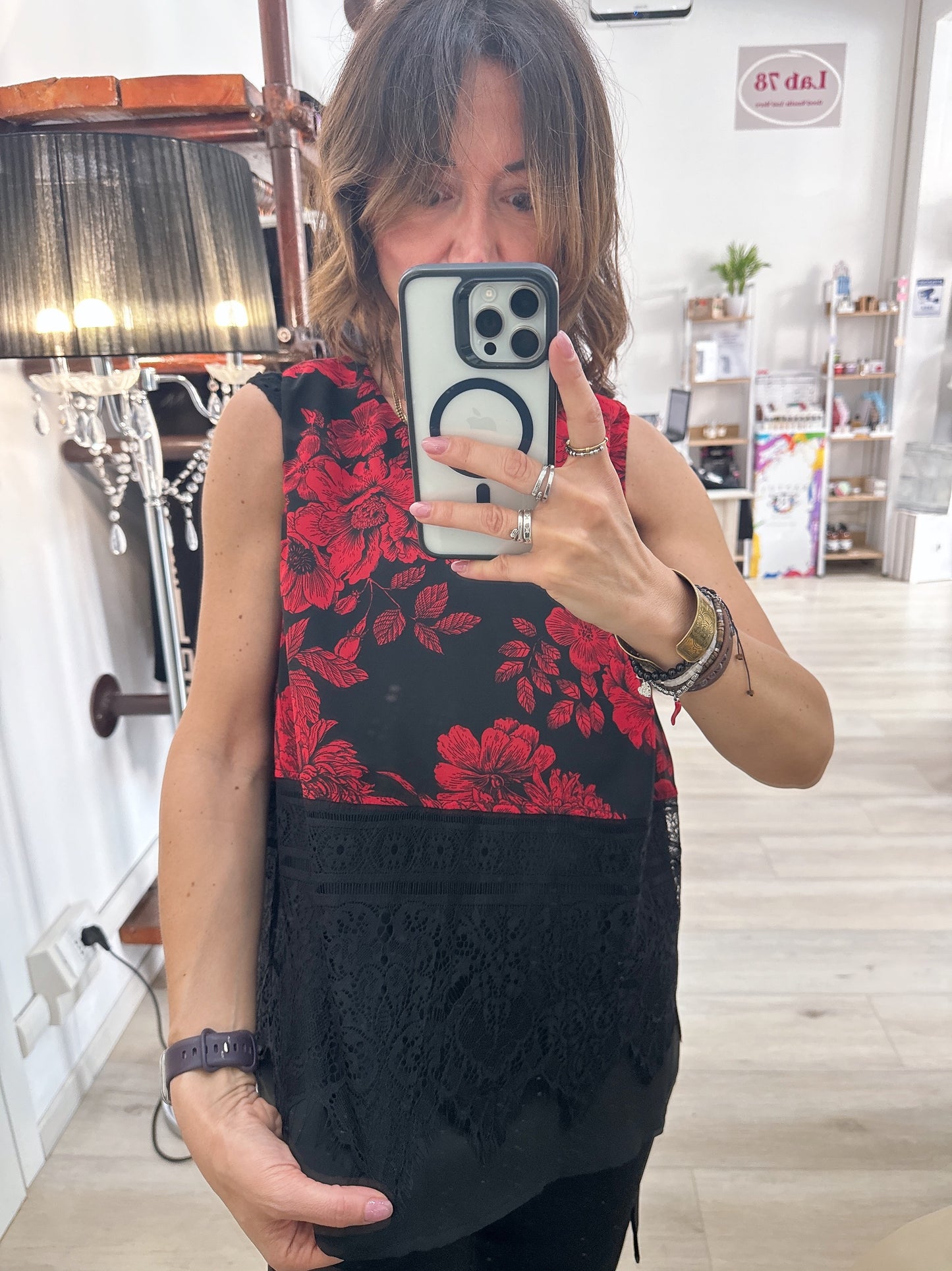 Canotta con pizzo