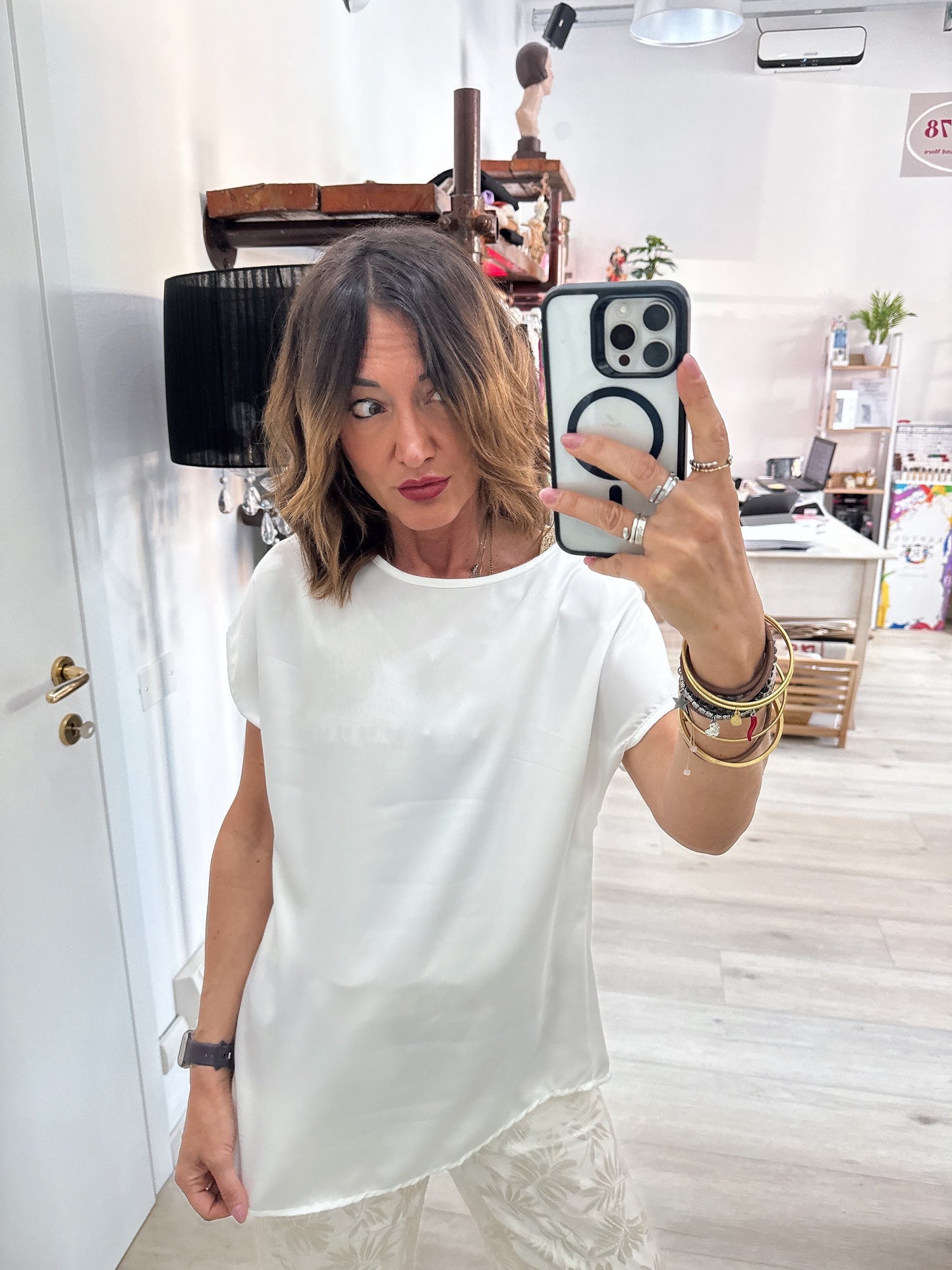 Blusa in raso