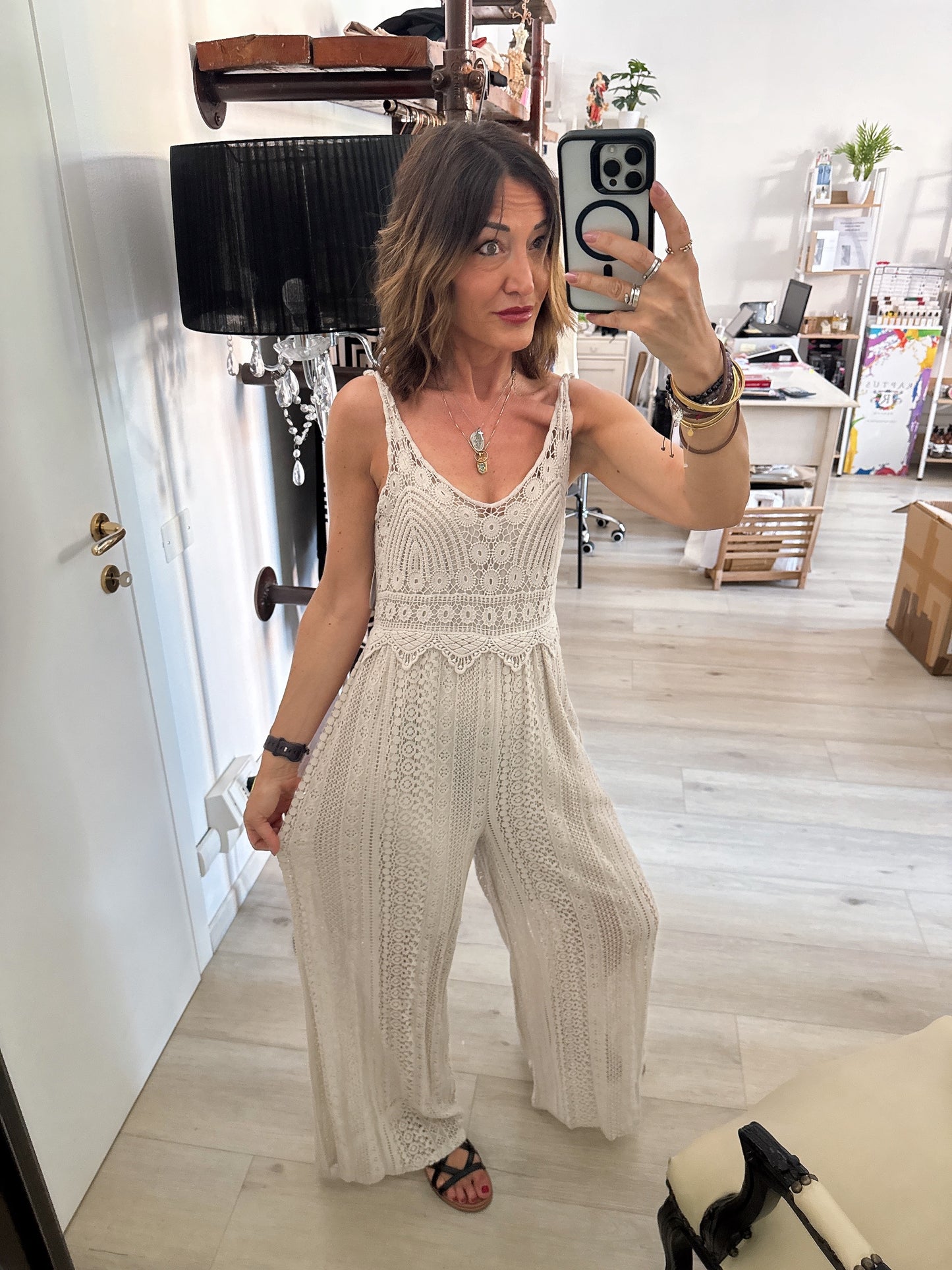 Tuta in macramè