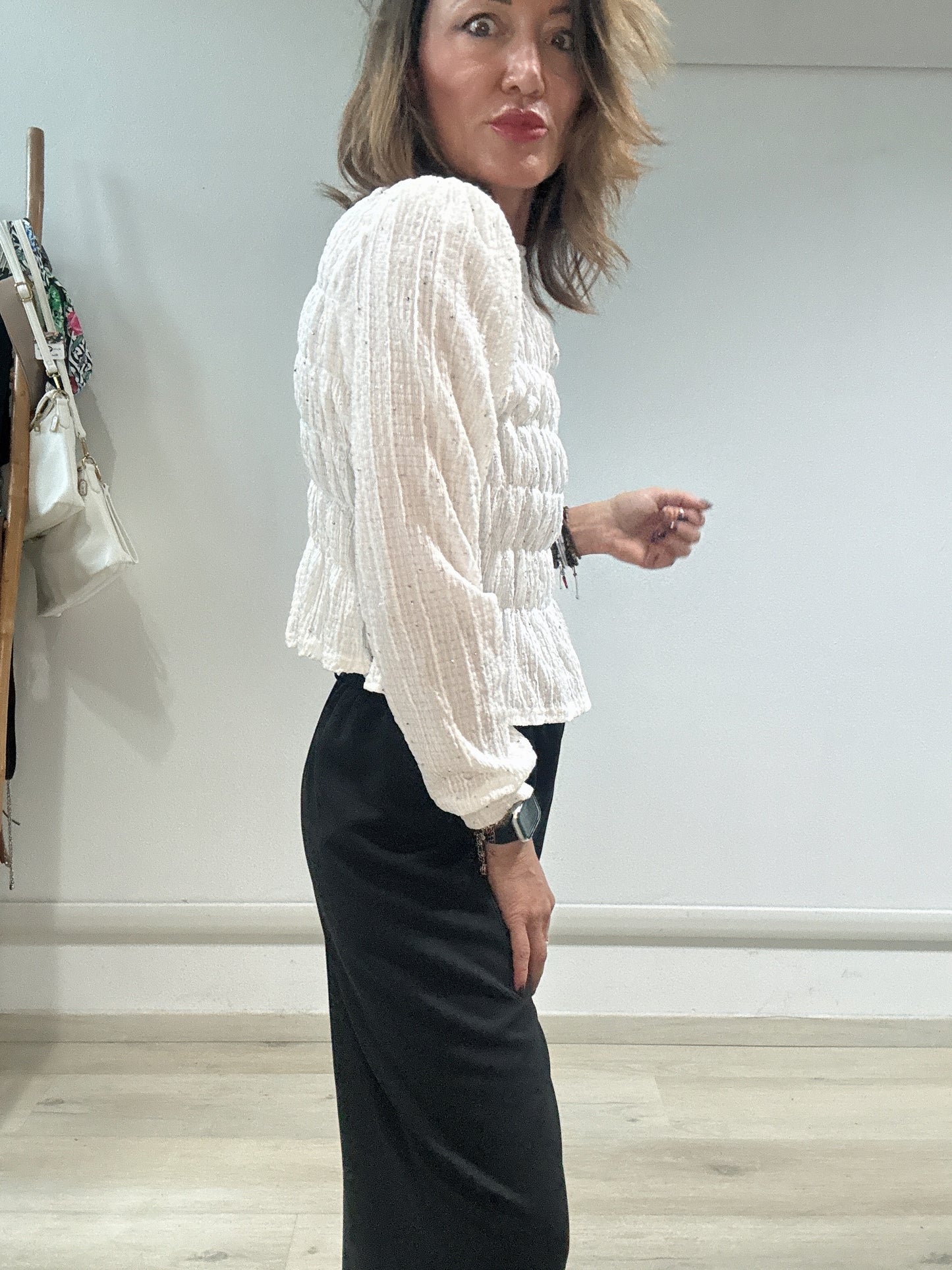 Blusa con strass