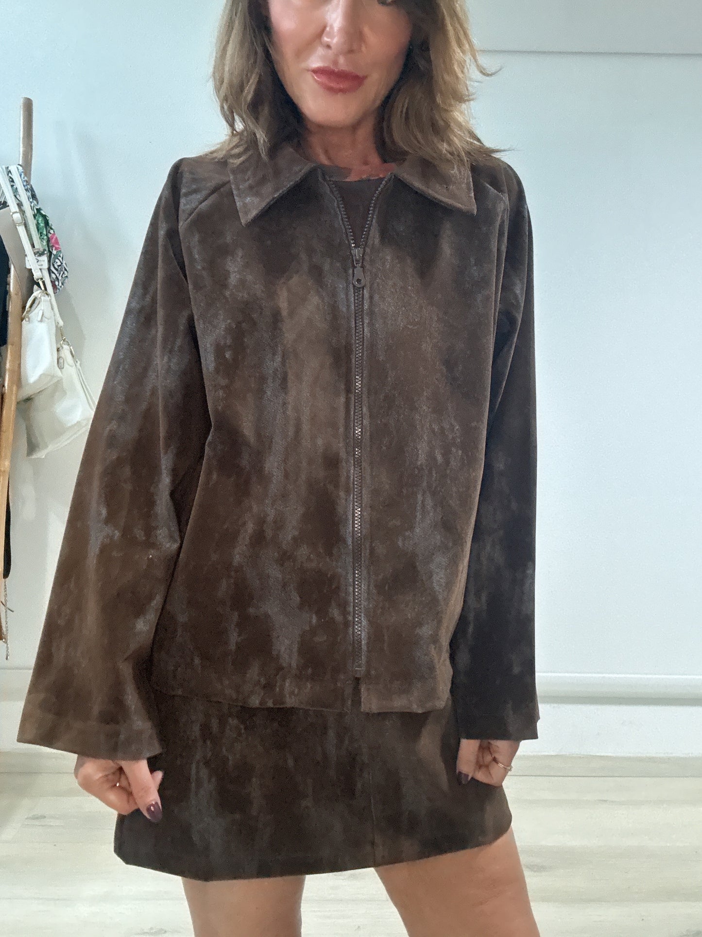 Giacca in camoscio
