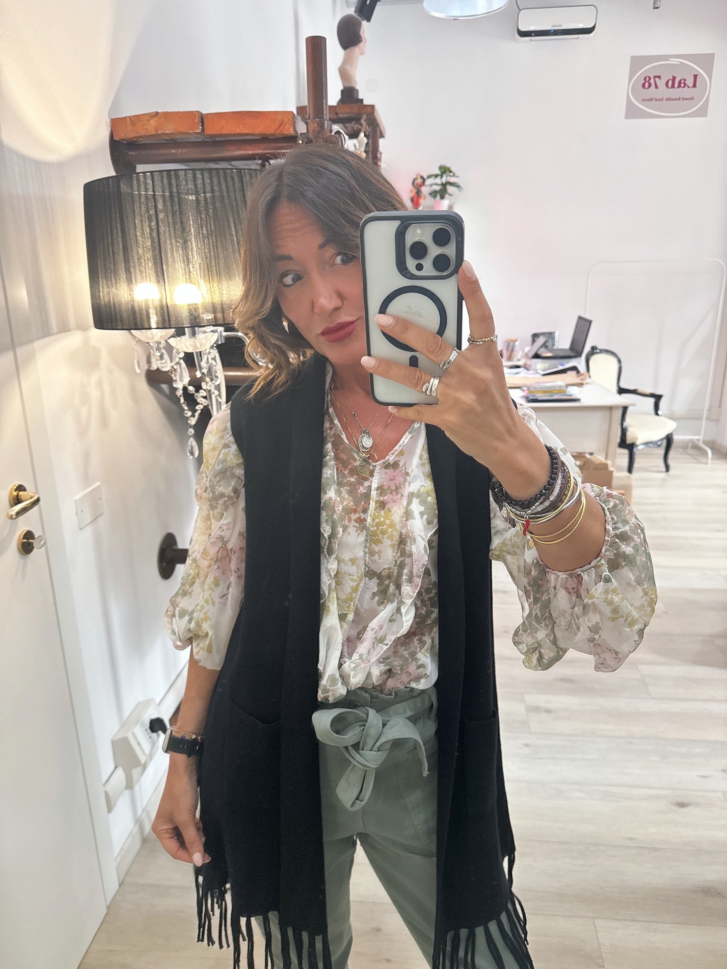 Gilet con frange