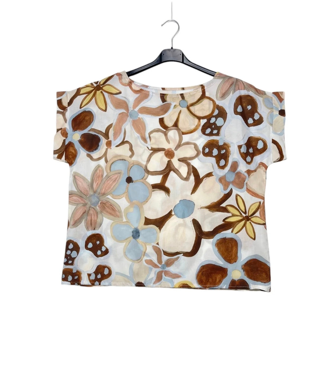 Blusa in cotone floreale