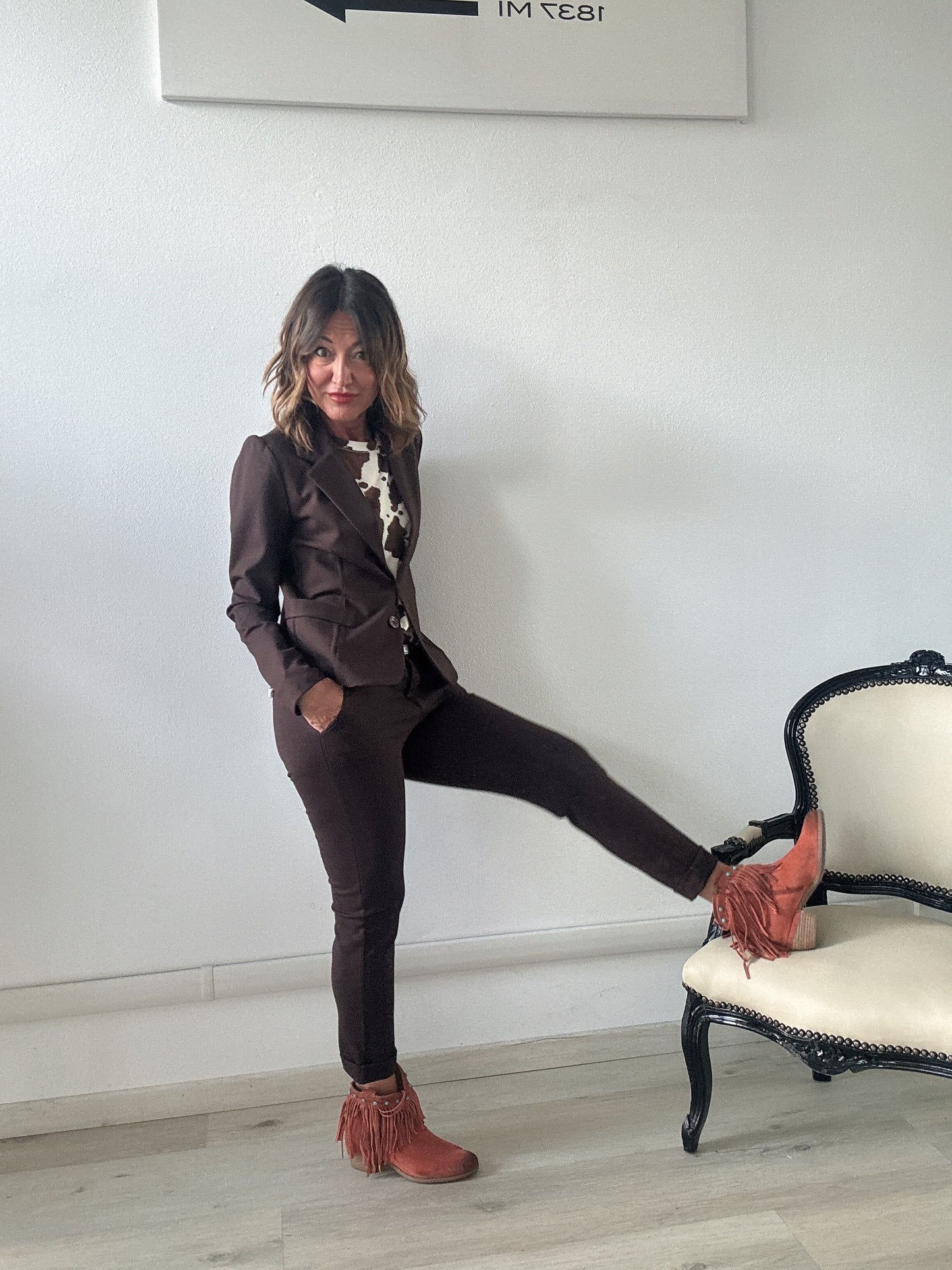Pantalone Slim in viscosa