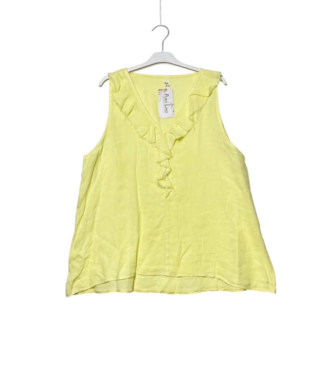 Blusa smanicata puro lino