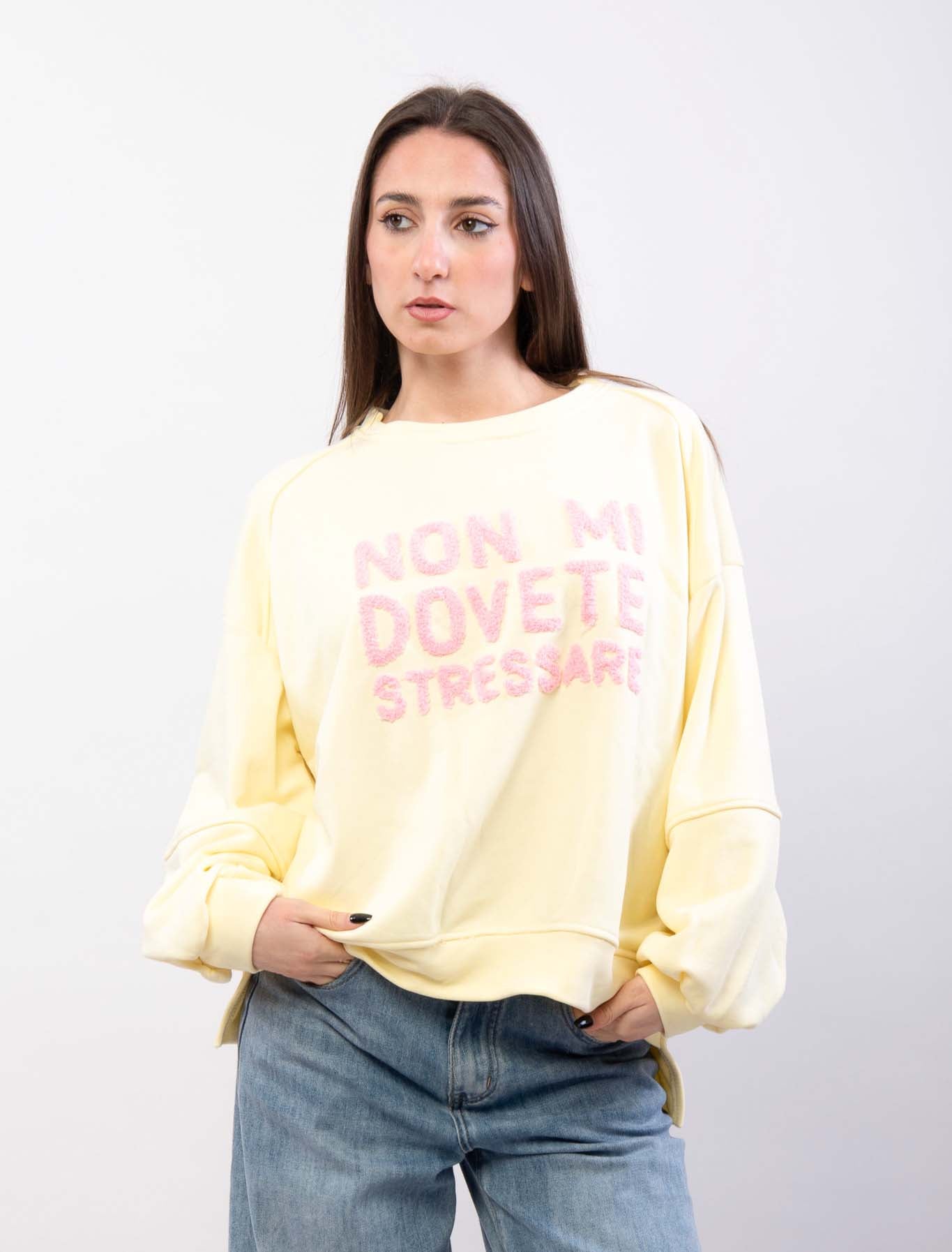 Felpa con ricamo NON MI DOVETE..