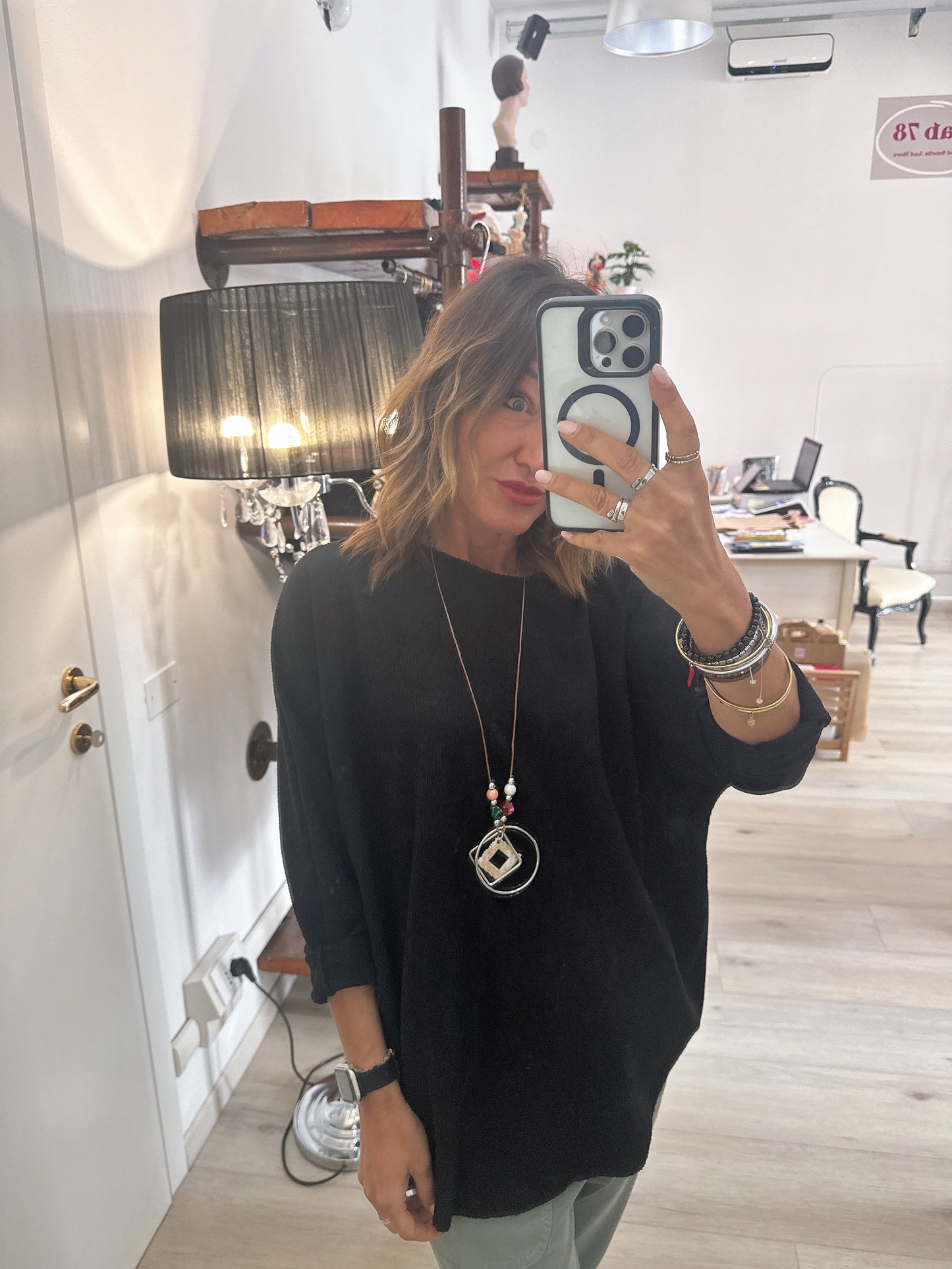Maglia manica a pipistrello