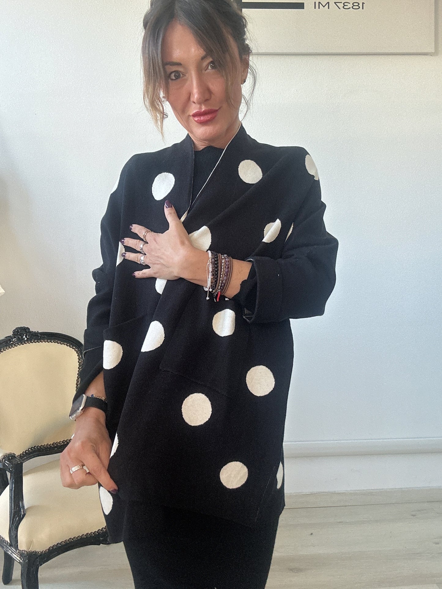 Cardigan a pois