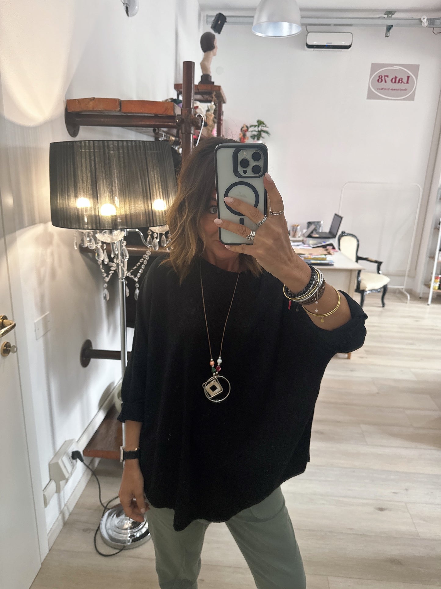 Maglia manica a pipistrello