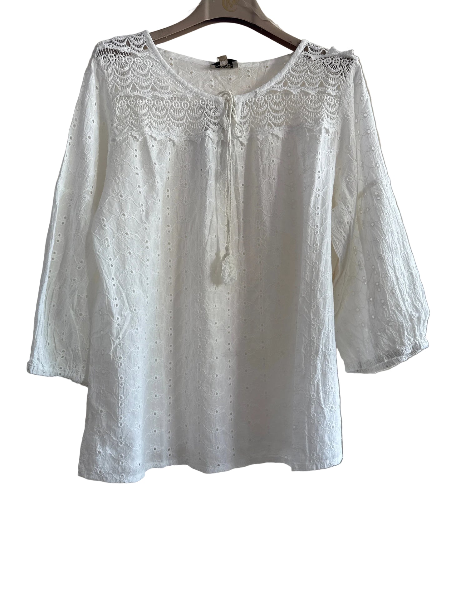 Blusa in sangallo