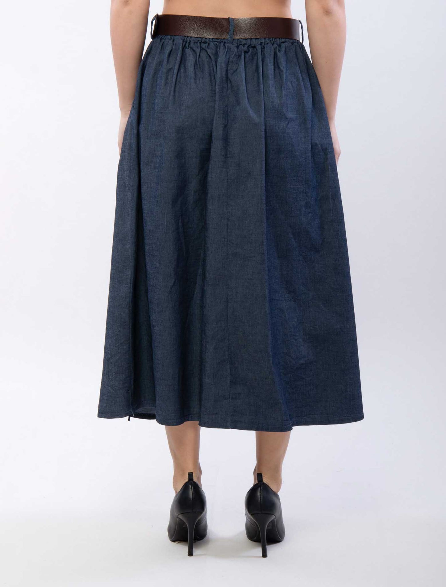 Gonna in chambray