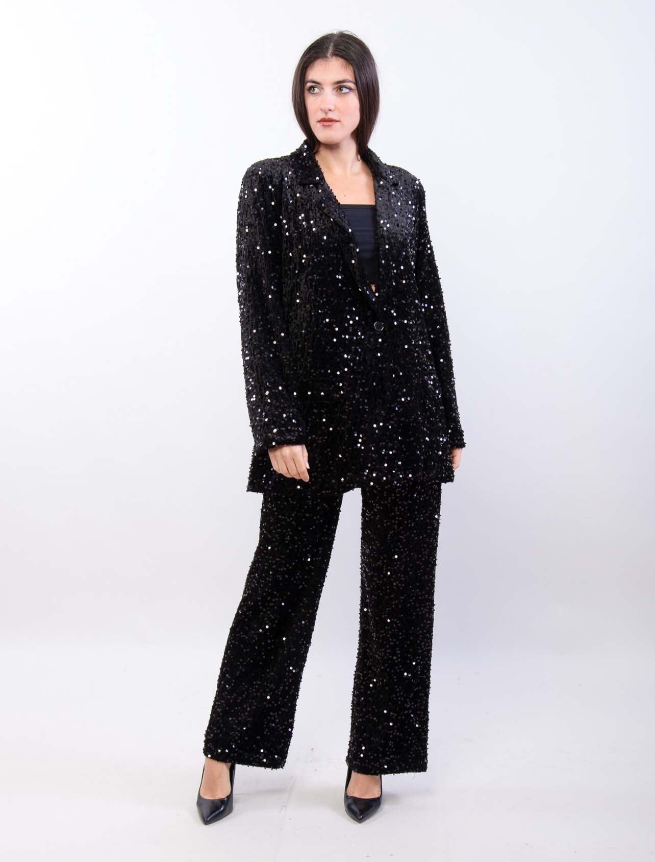 Blazer over con paillettes