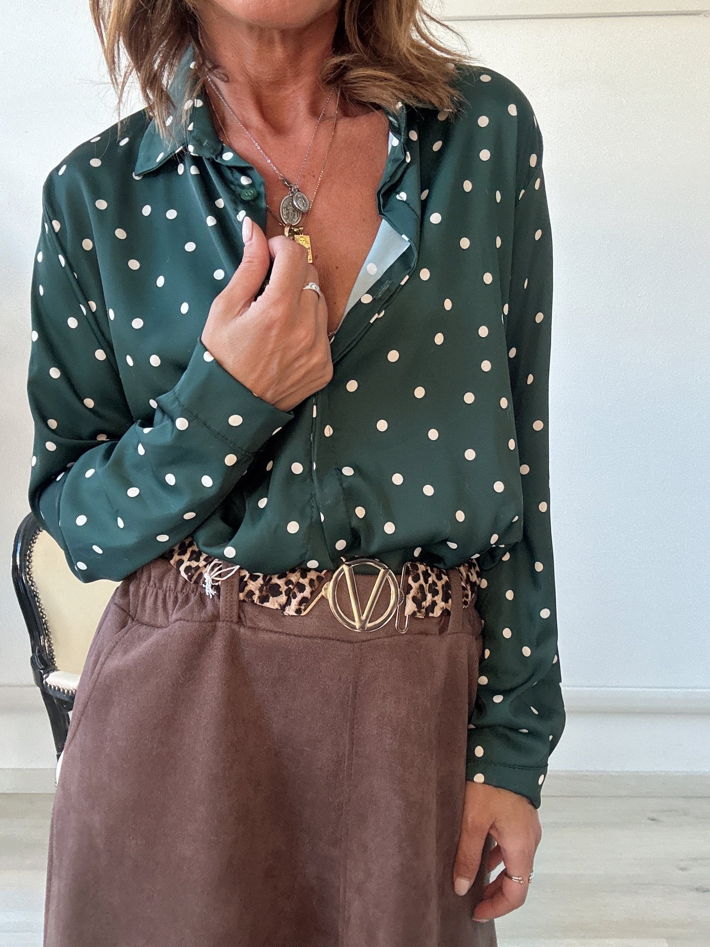 Camicia a pois