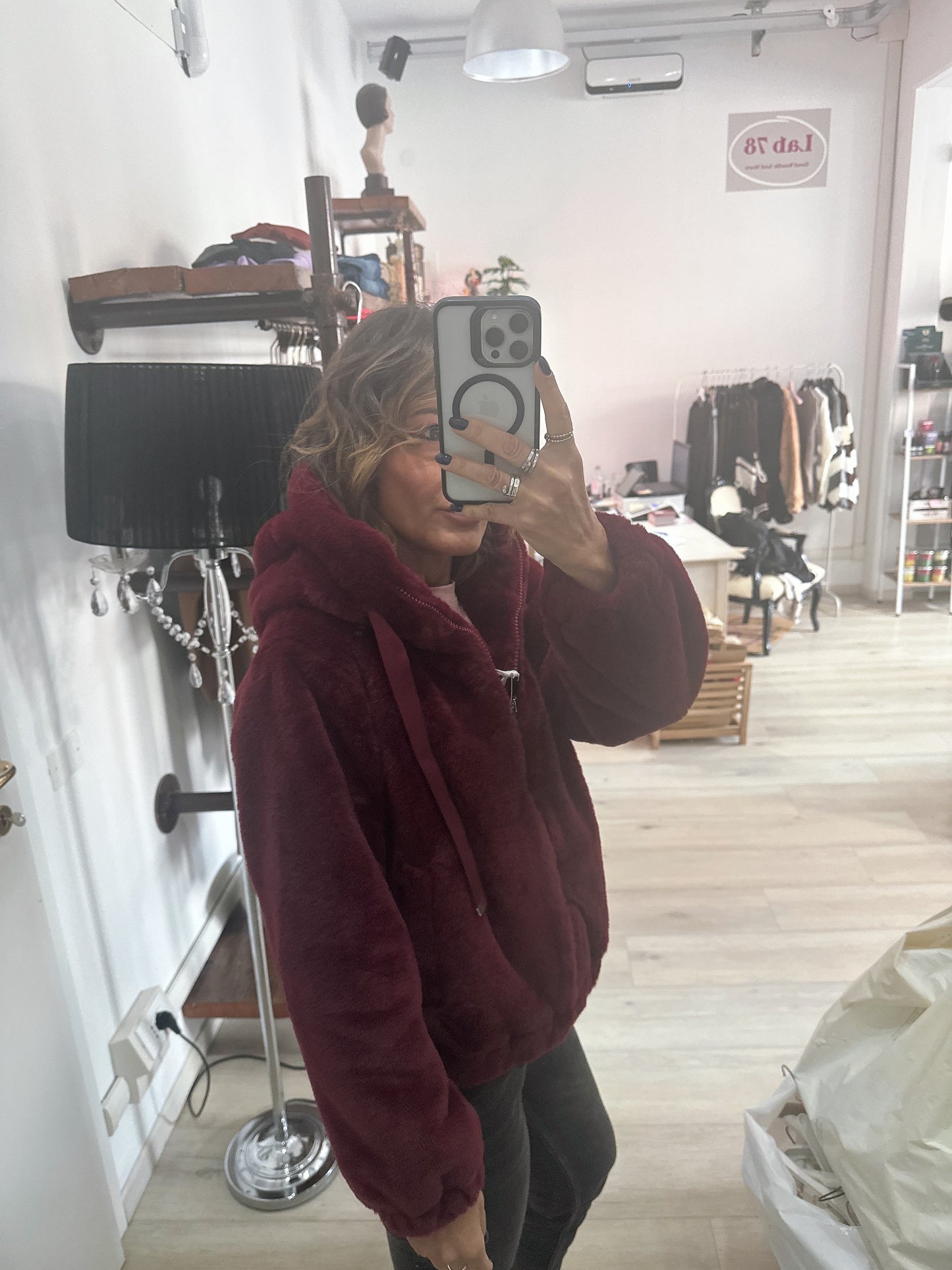 Pelliccia con zip