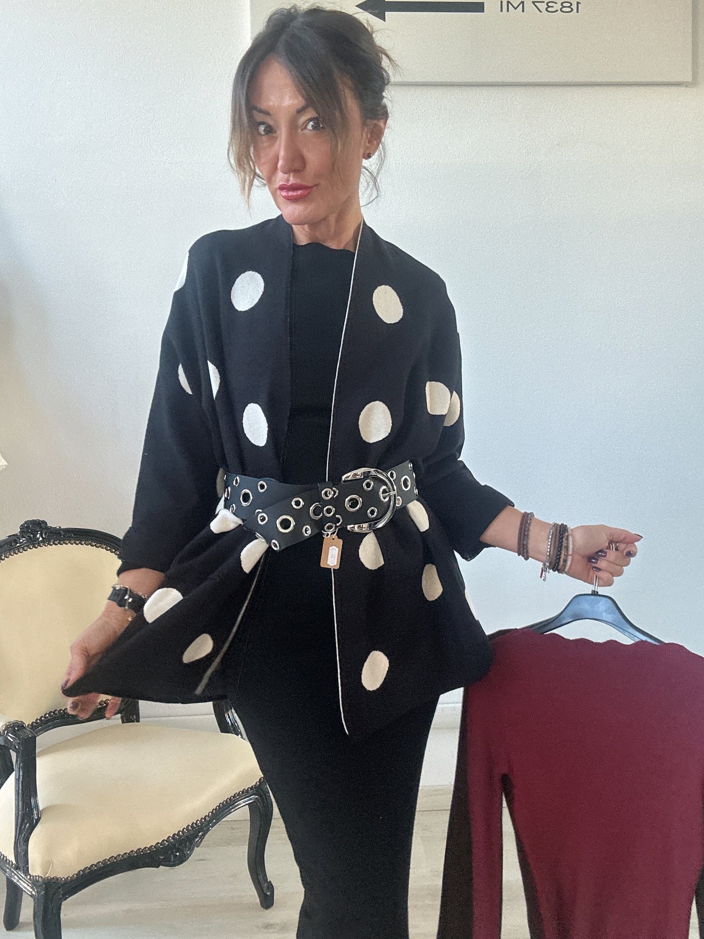 Cardigan a pois