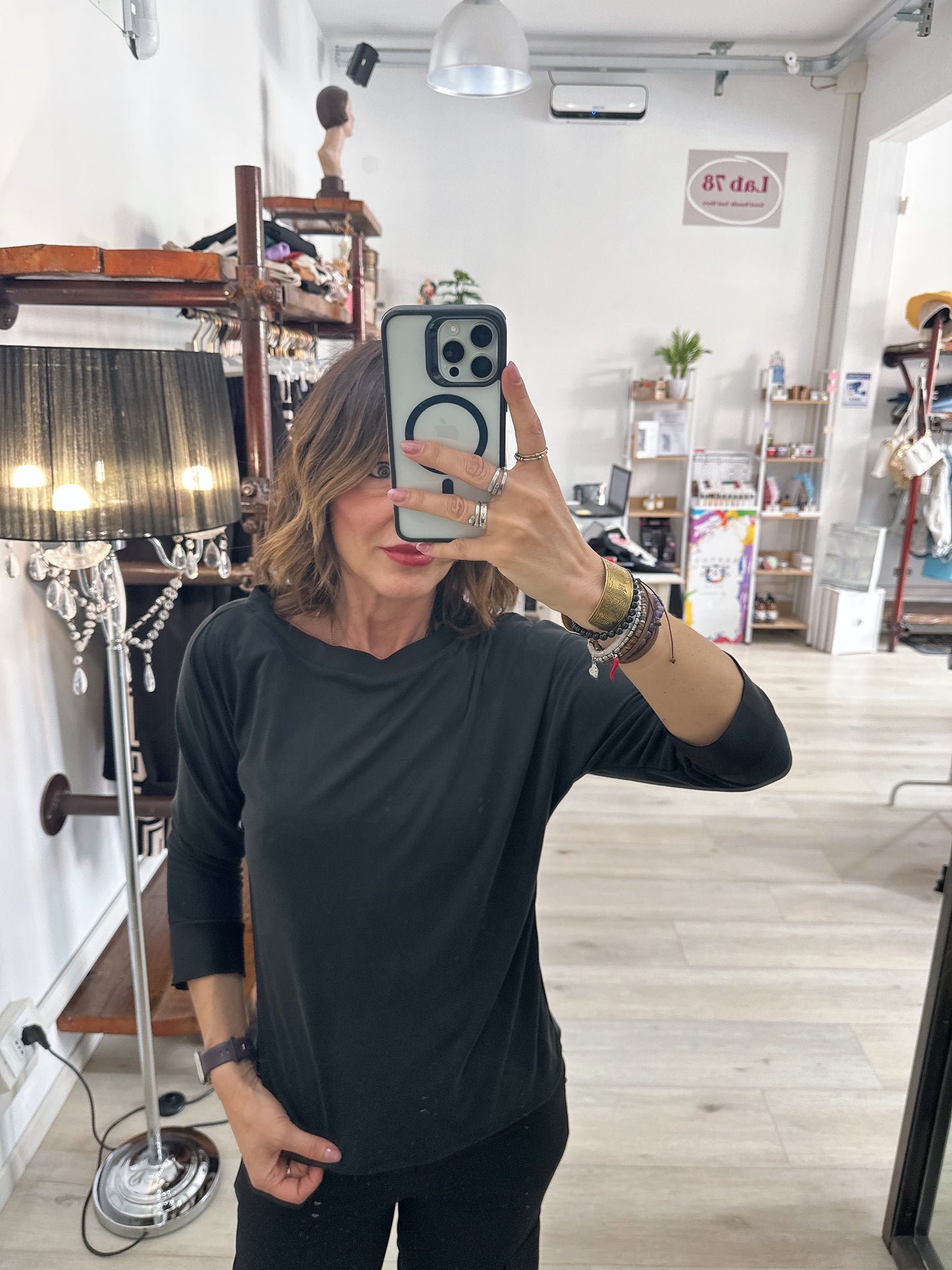 T shirt in viscosa