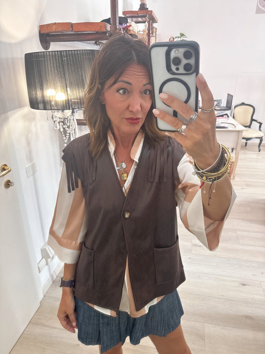 Gilet con frange