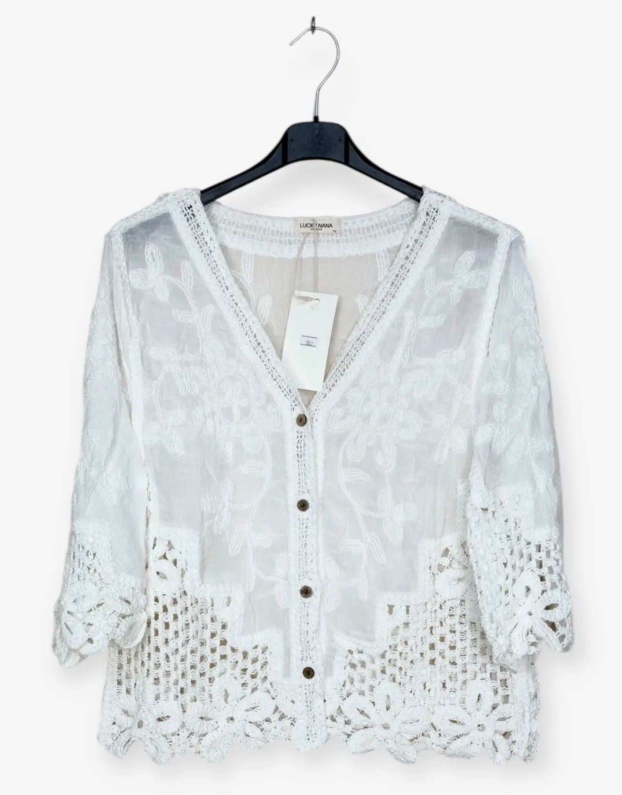 Cardigan in macramè