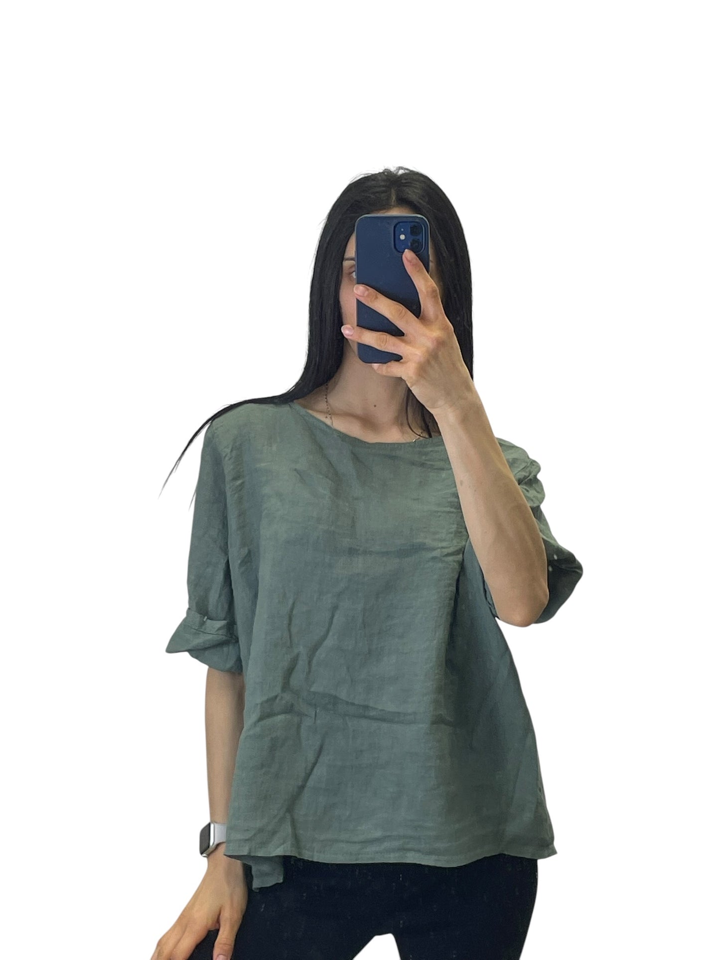 Blusa in puro lino