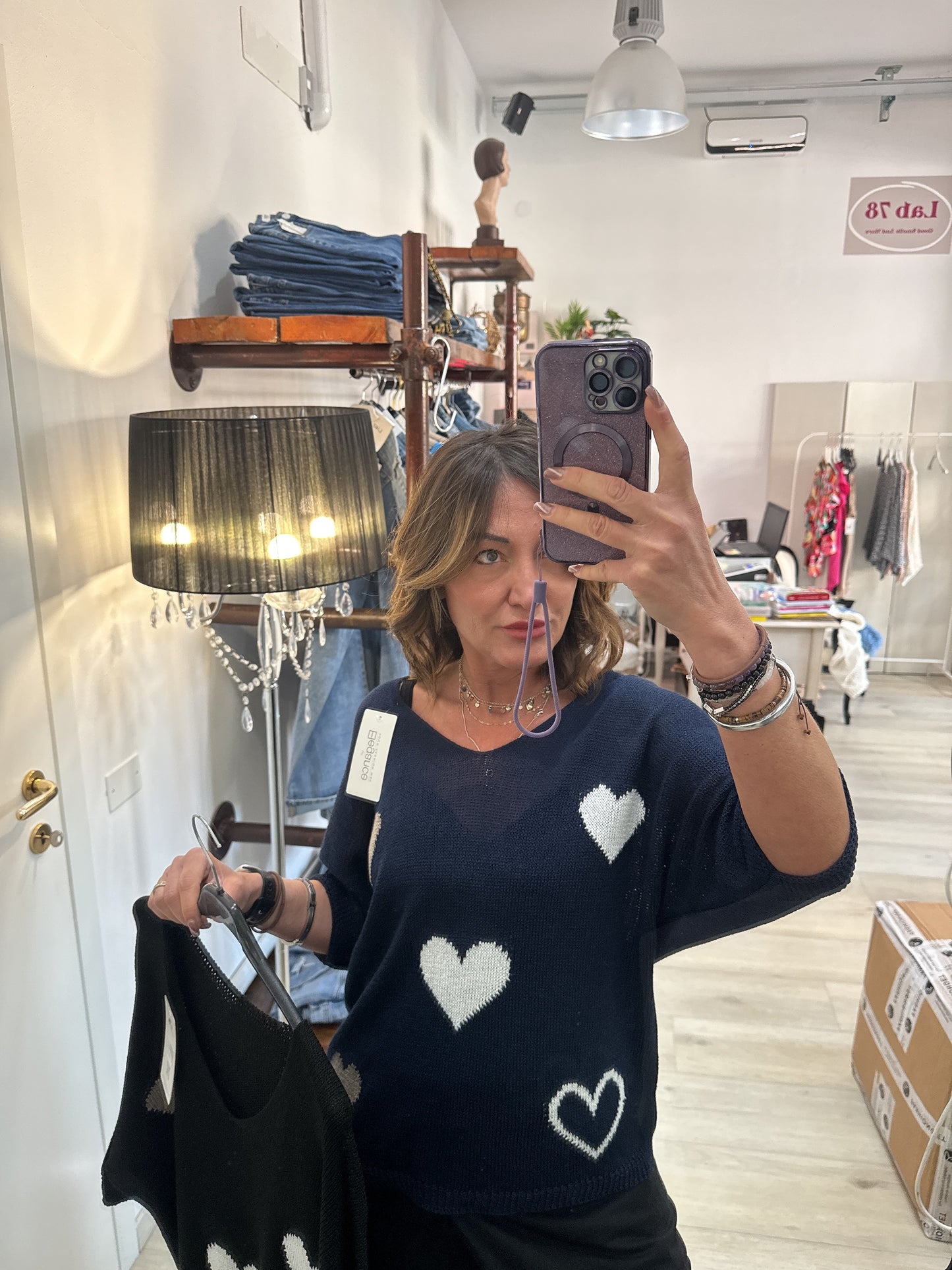 Maglia con cuori