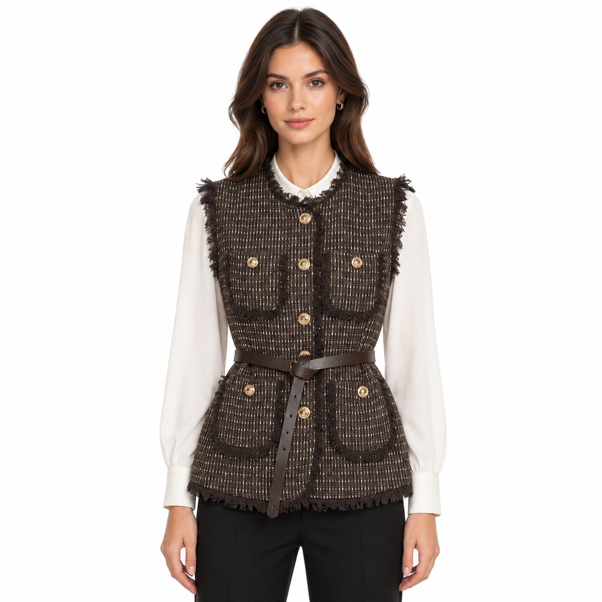 Gilet in tweed