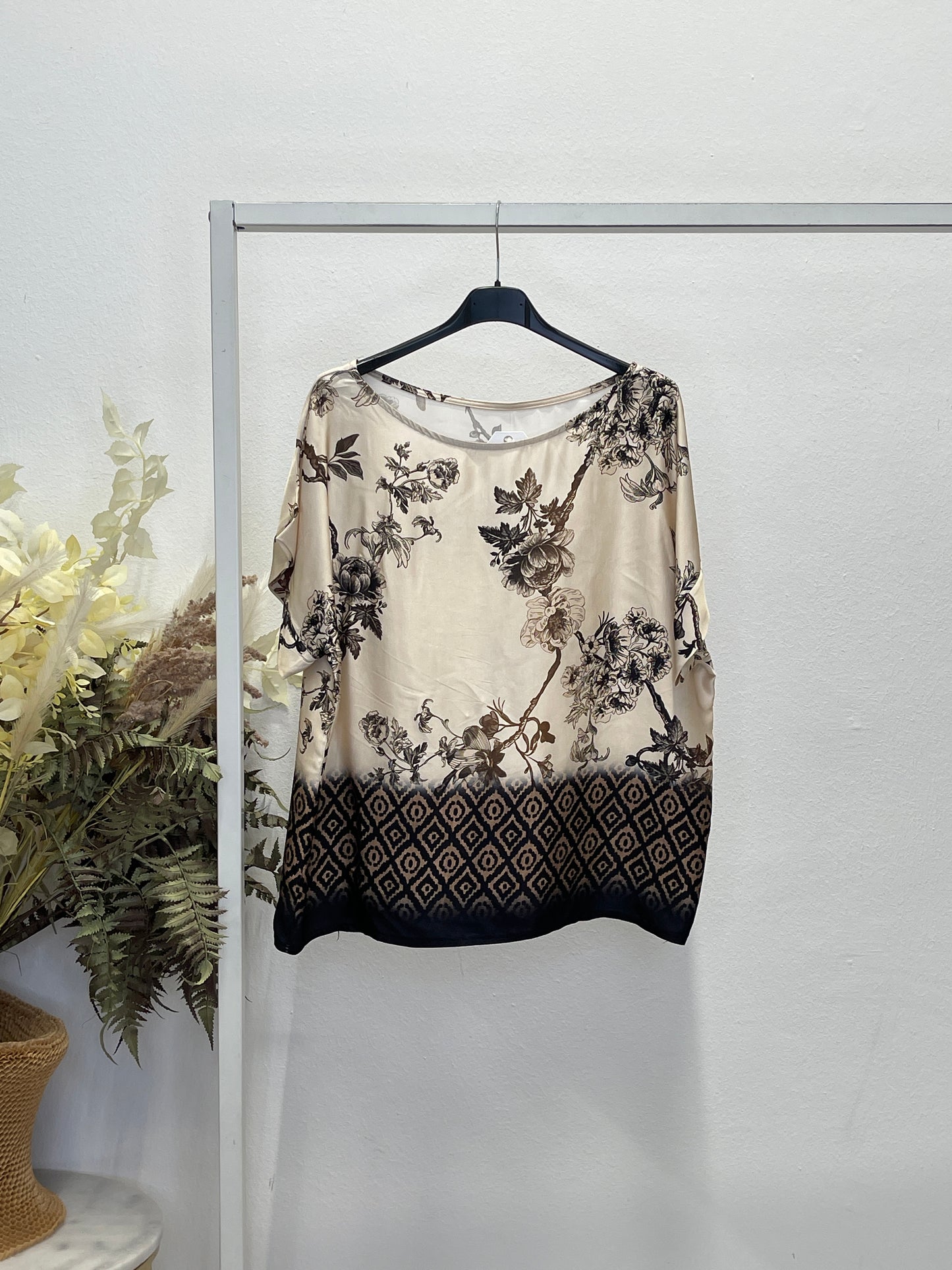 Blusa in satin di viscosa