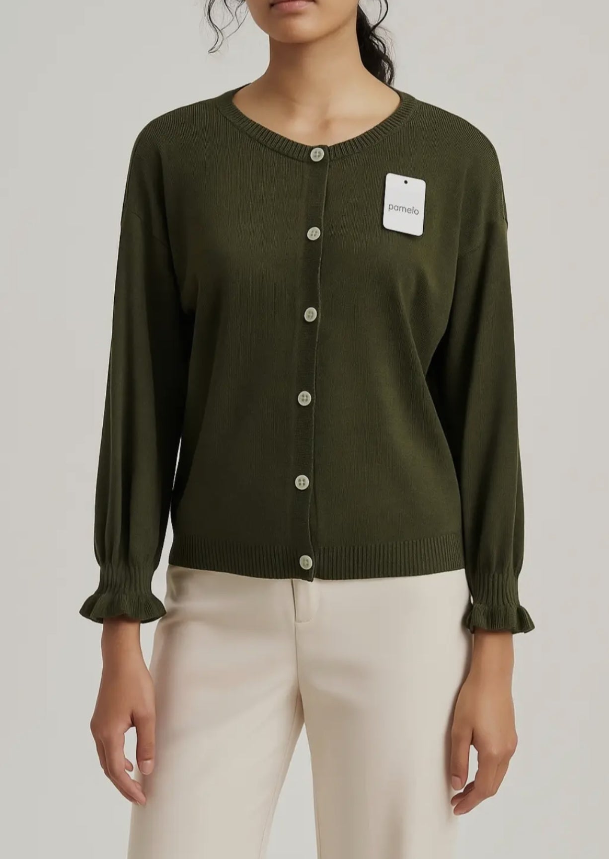 Cardigan scollo tondo