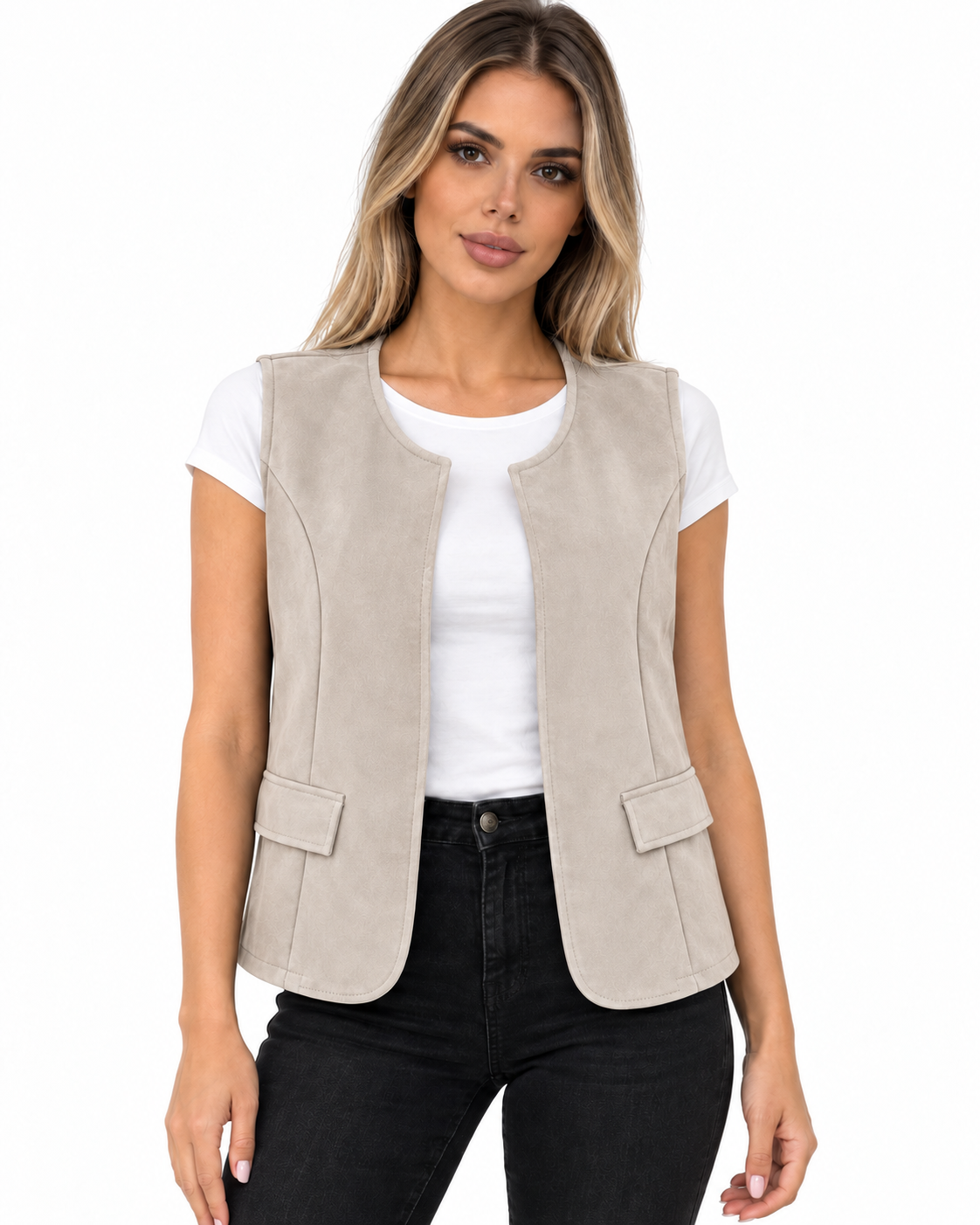 Gilet scamosciato