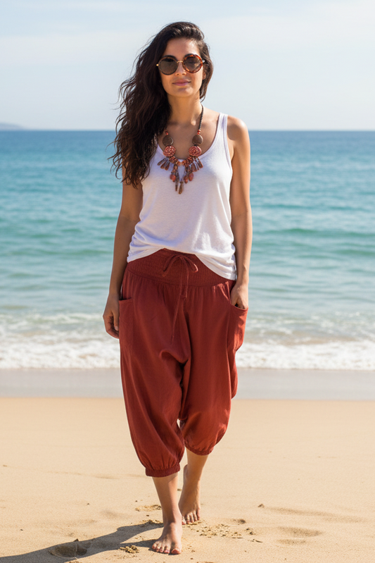 Pantalone pinocchietto etnico