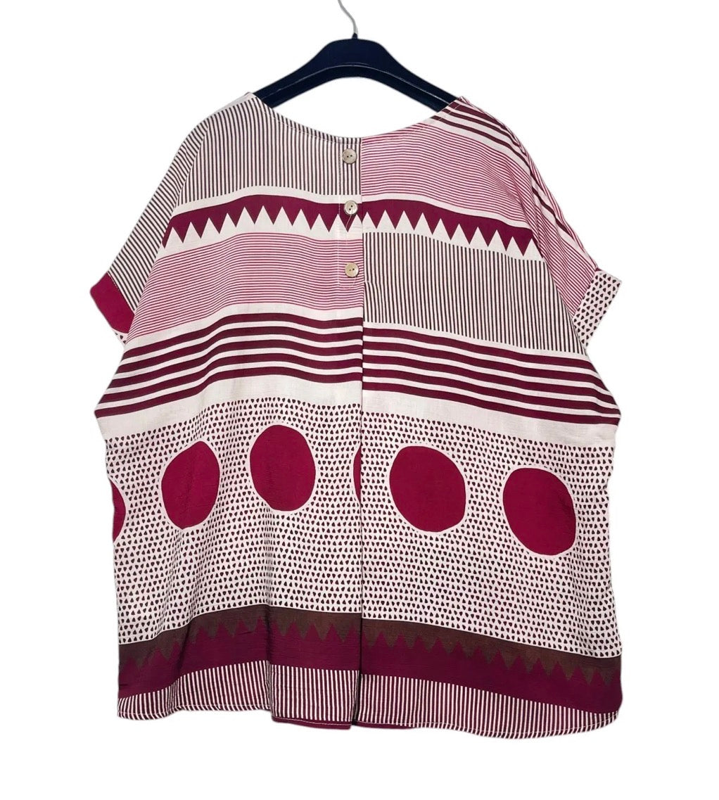 Blusa over in viscosa