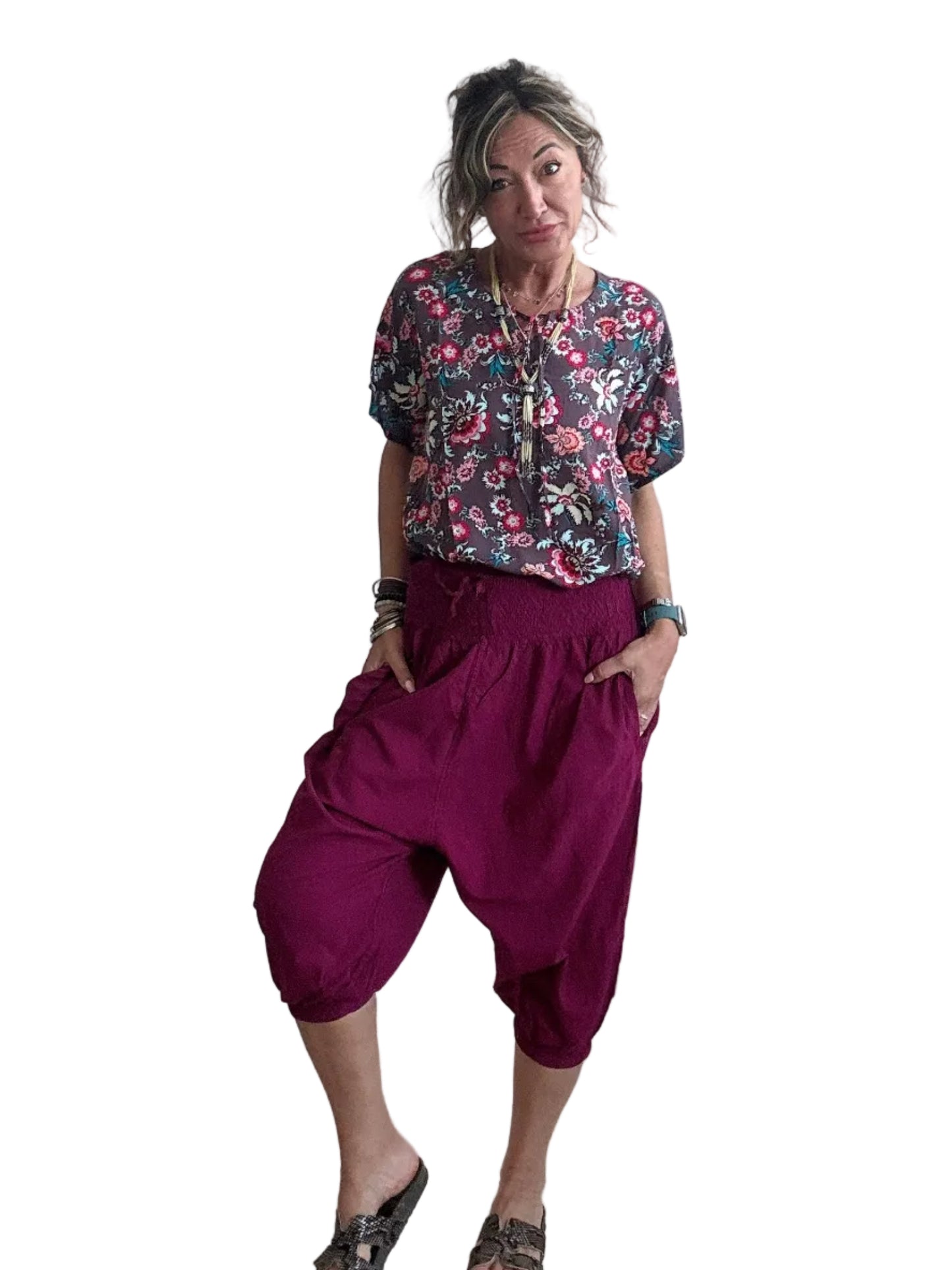 Pantalone pinocchietto etnico