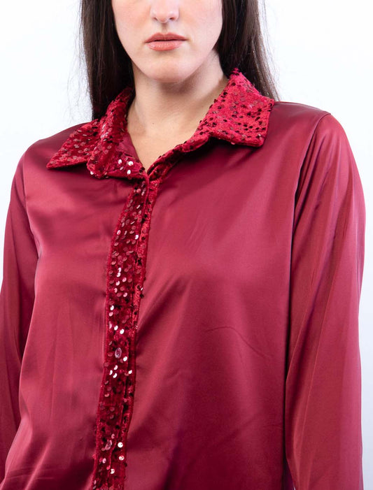 Camicia con paillettes