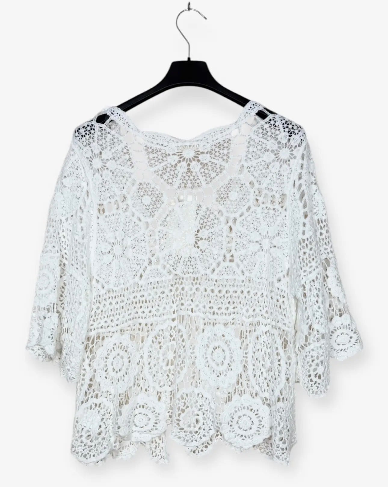 Cardigan in macramè