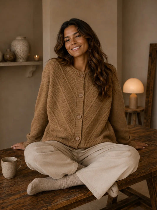 Cardigan over lavorato