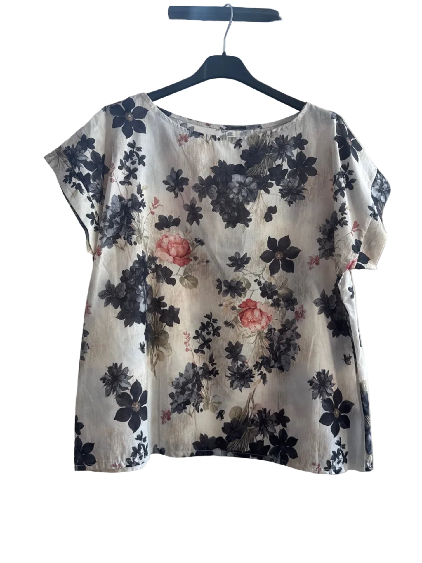 Blusa in cotone floreale