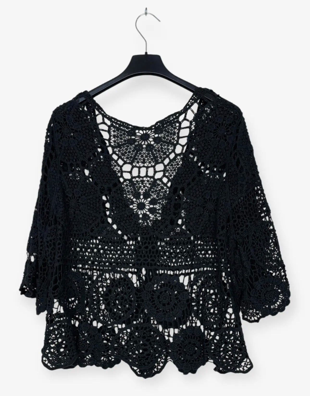 Cardigan in macramè