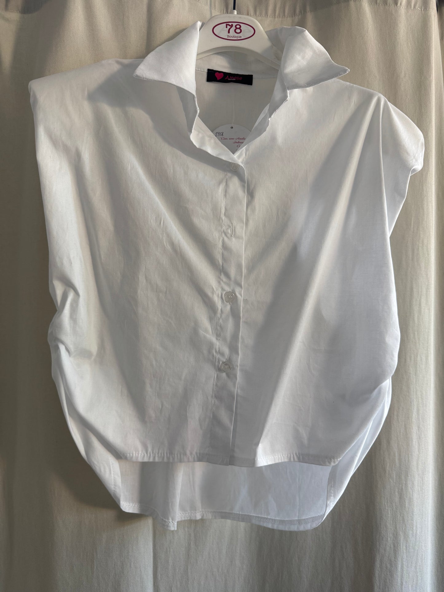 Camicetta crop in cotone
