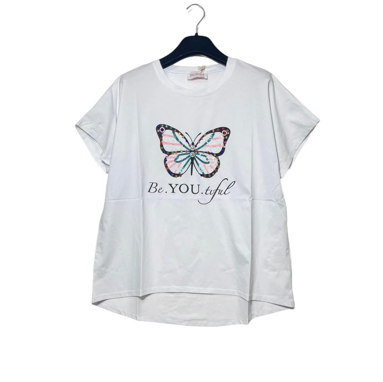 T shirt over farfalla